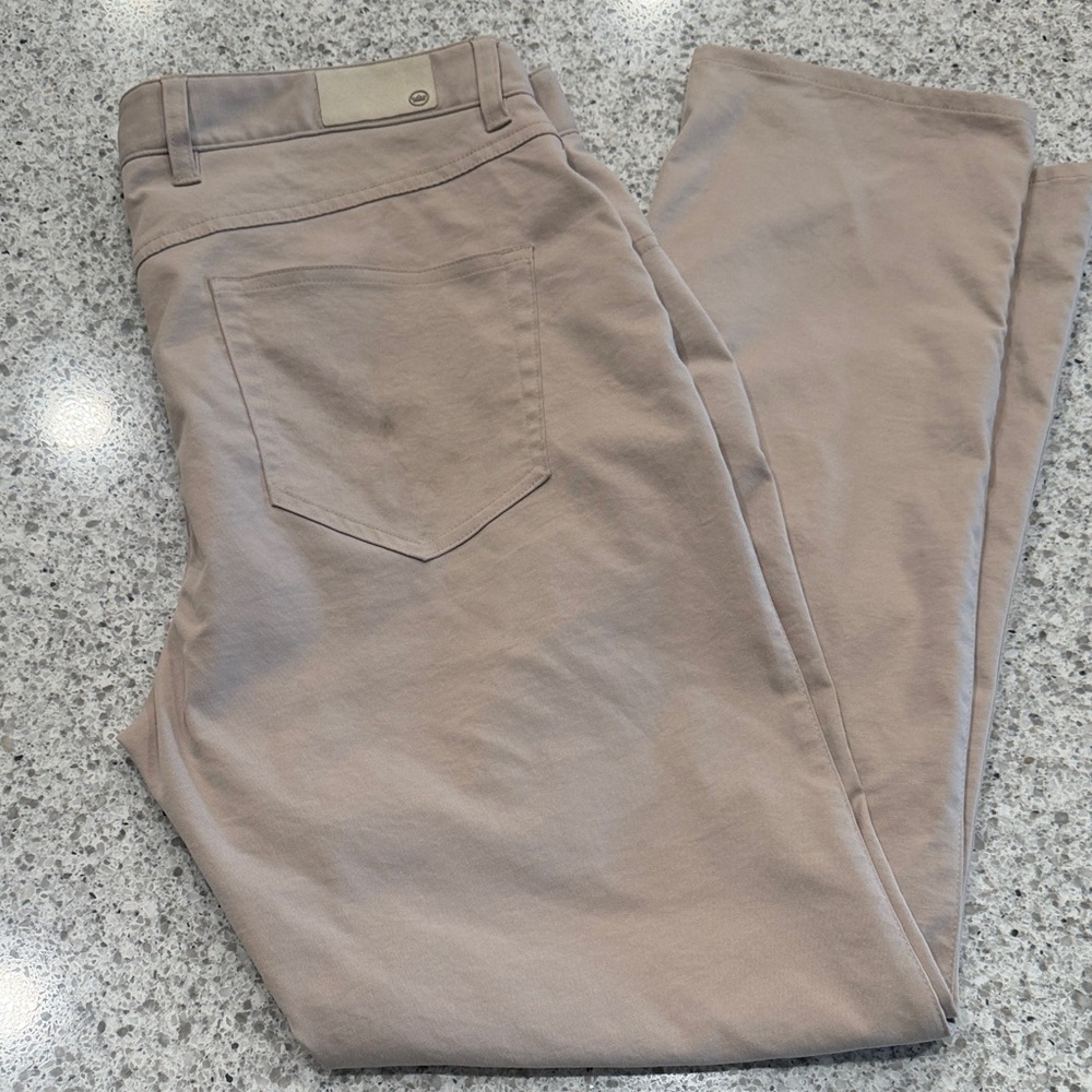 34x30 Peter Millar Men’s Khaki Performance Five Pocket Pant eb66